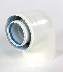 Concentrische rookgasbocht, Ubbink Rolux, aluminium, 80/125mm